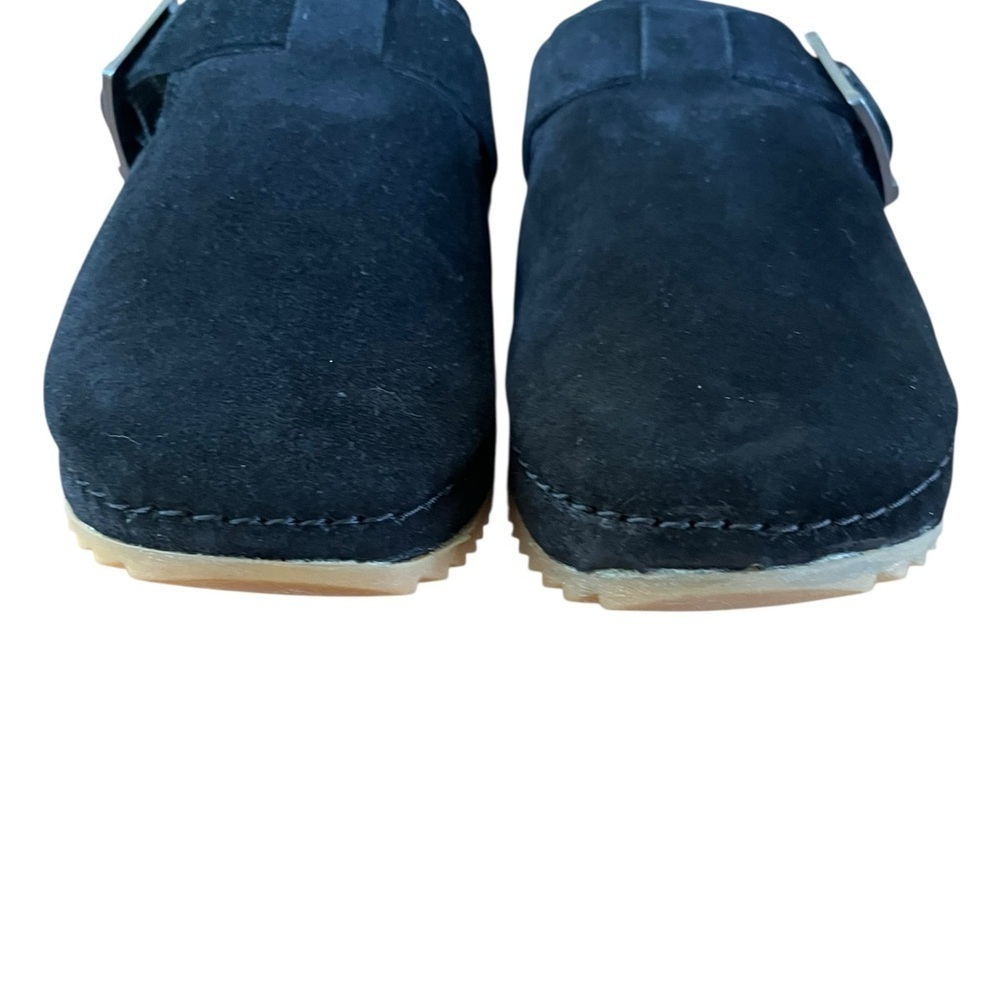 Clarks Women's Brookleigh Mule Slip On Black Suede Warmlined SZ 7 - Picture 6 of 13